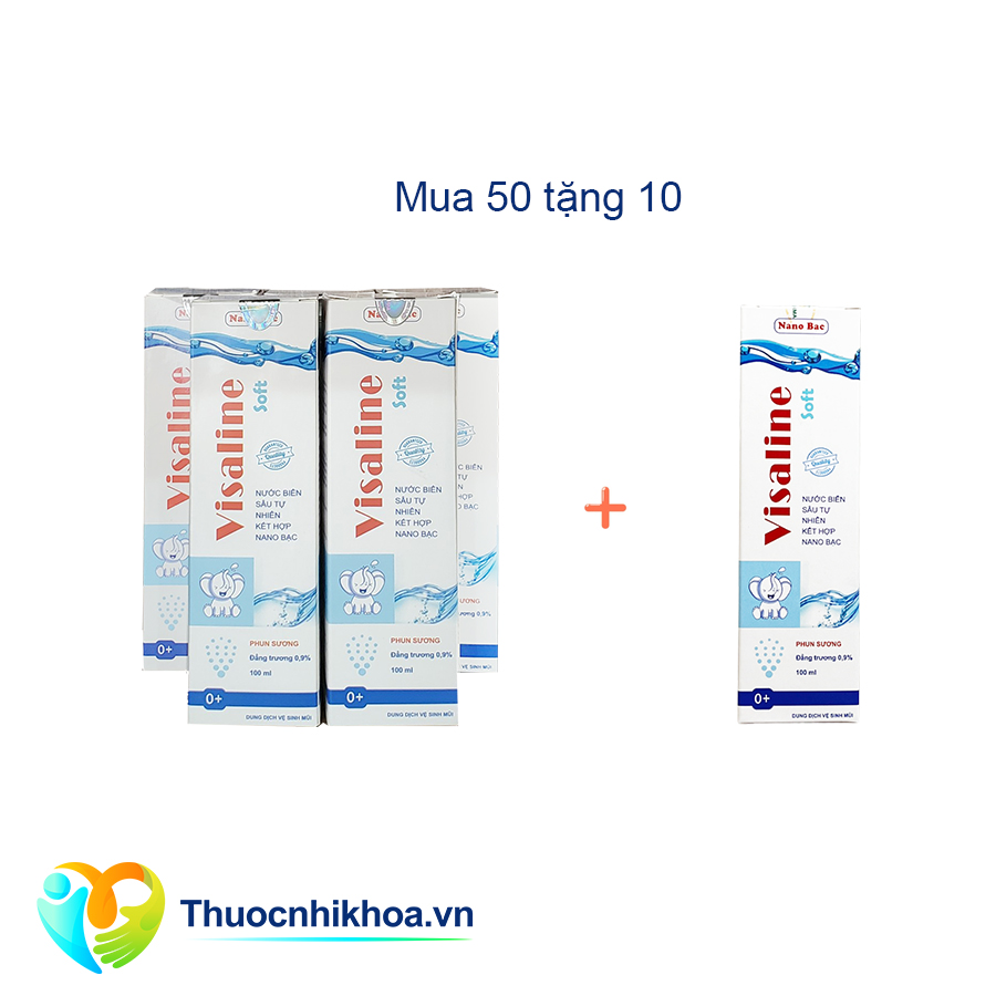 Visaline soft 100ml - Combo mua 50 tặng 10